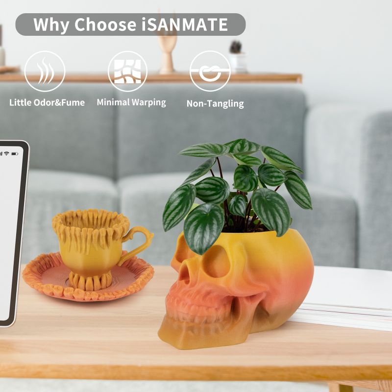 iSANMATE Yellow-Orange-Brown ASA Gradient filament 1.75mm 1kg roll