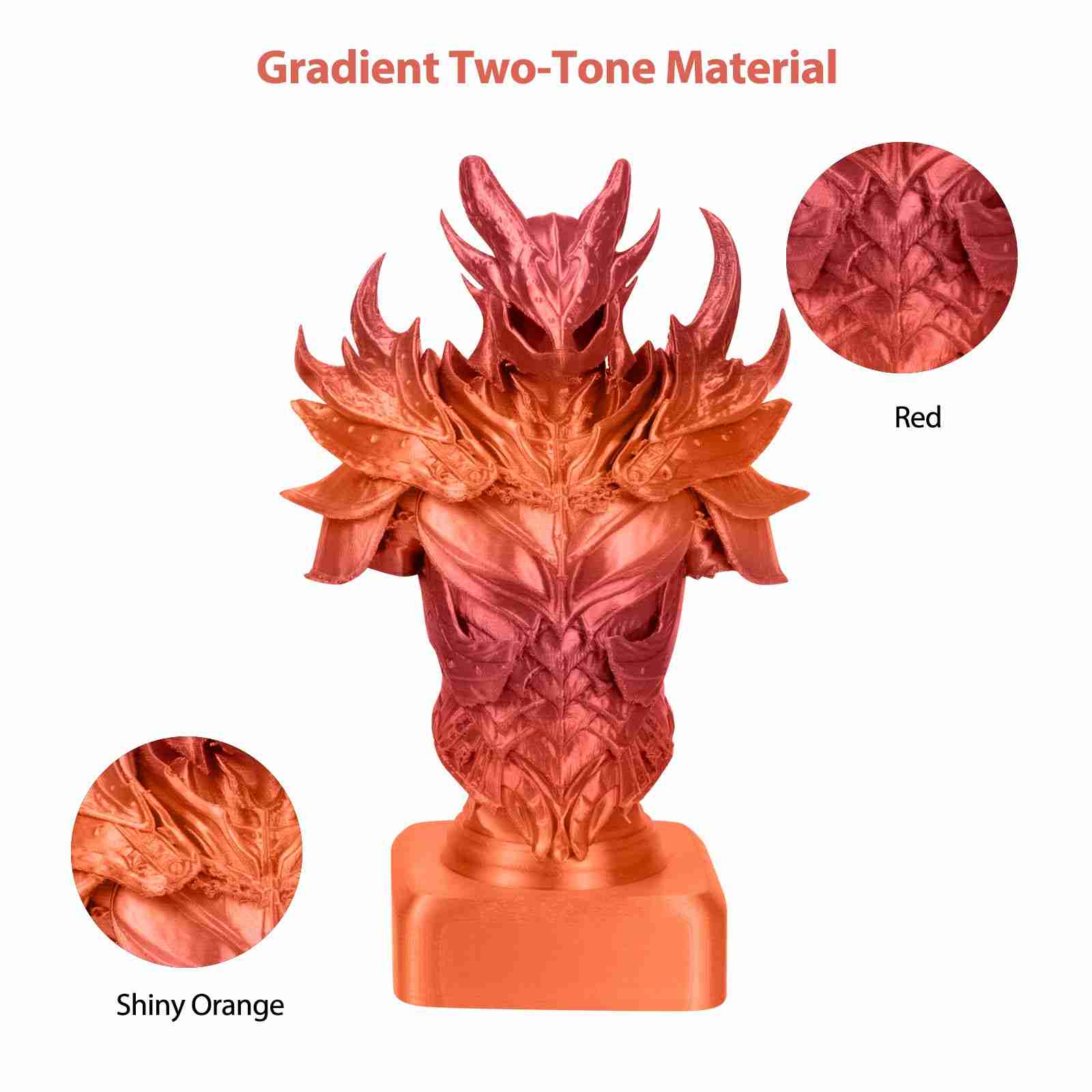 iSANMATE Silk Gradient Red-Orange PLA 1.75mm Filament 1kg roll