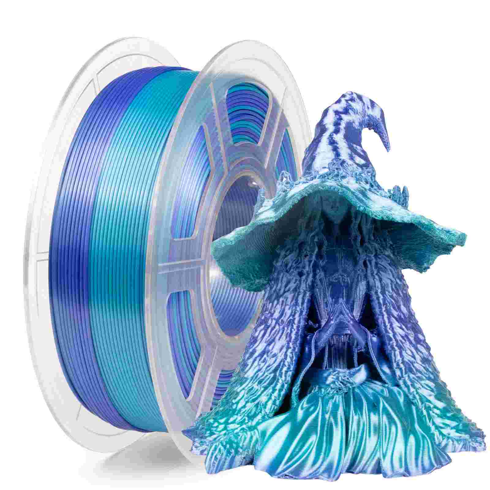 iSANMATE Silk Gradient Blue-Shiny Blue PLA 1.75mm Filament 1kg roll