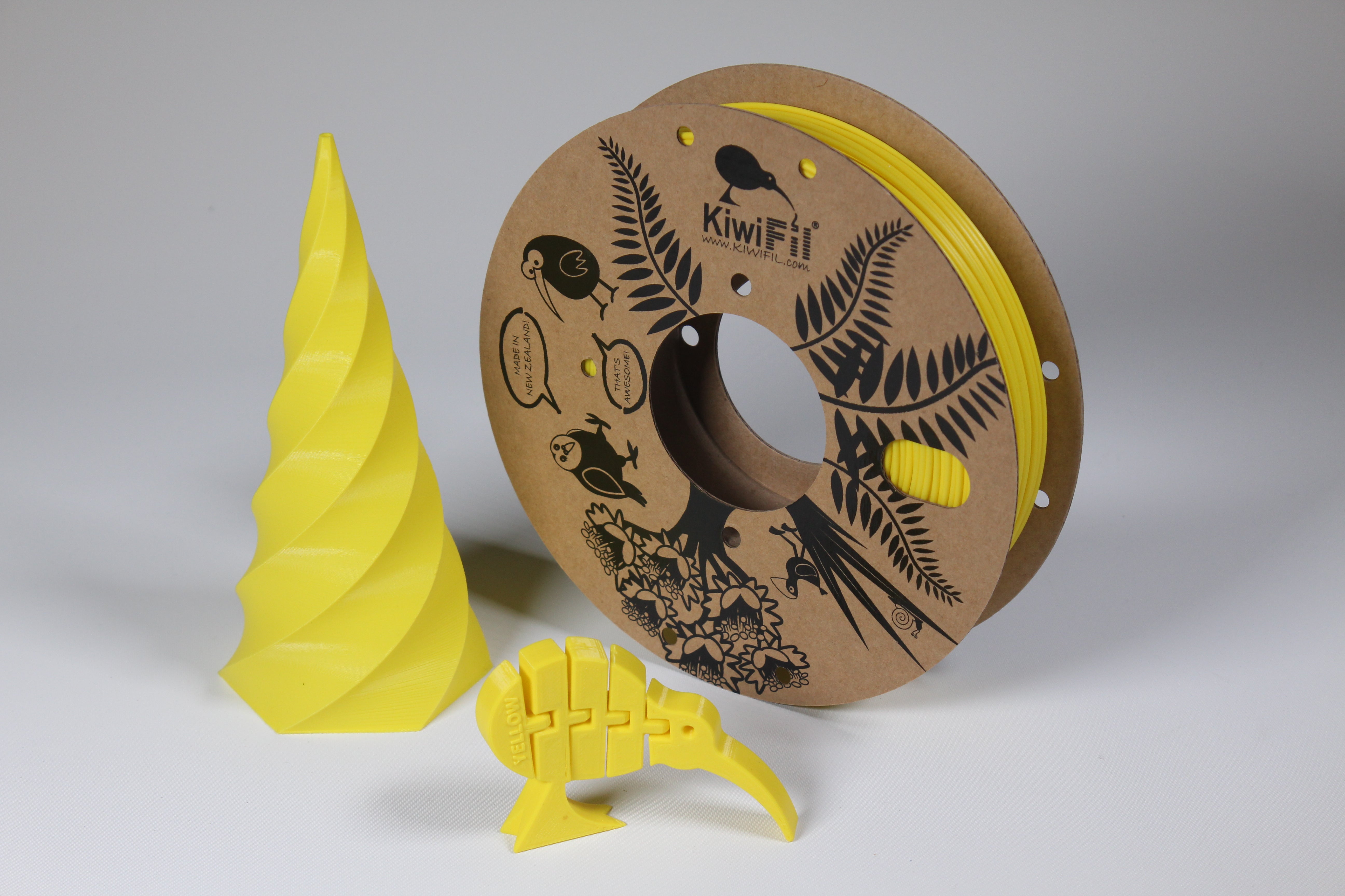 KiwiFil PLA Pro 1.75mm Yellow 250g