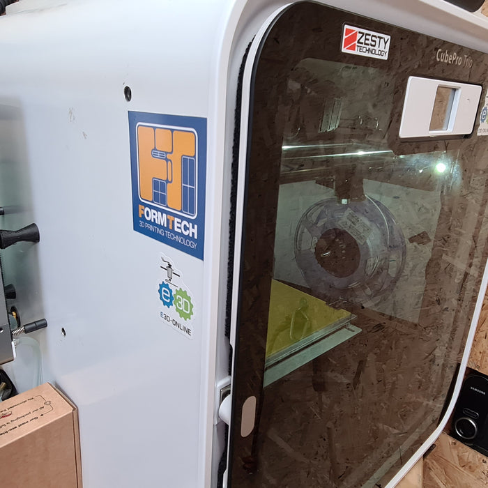 Supercharged 3D Systems Cube Pro Trio, totally rebuilt into a high temperature production printer.