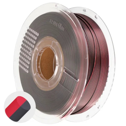 AzureFilm PLA Silk Rainbow Dual Colour - CRIMSON STEEL Filament - view 2