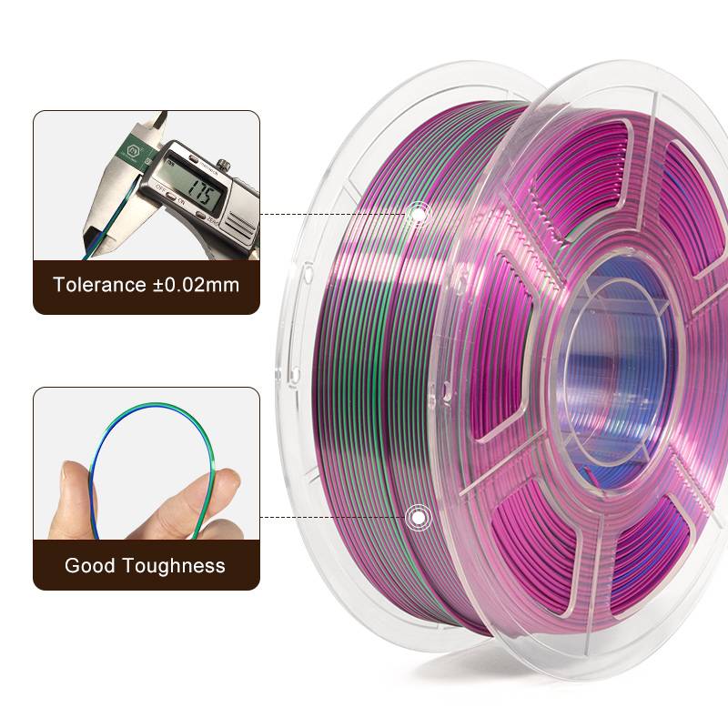 iSANMATE Silk [Blue-Green-Purple] Pla Tri Colour 1.75mm Filament 1kg roll