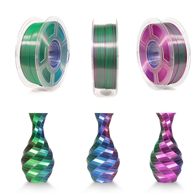 iSANMATE Silk [Blue-Green-Purple] Pla Tri Colour 1.75mm Filament 1kg roll