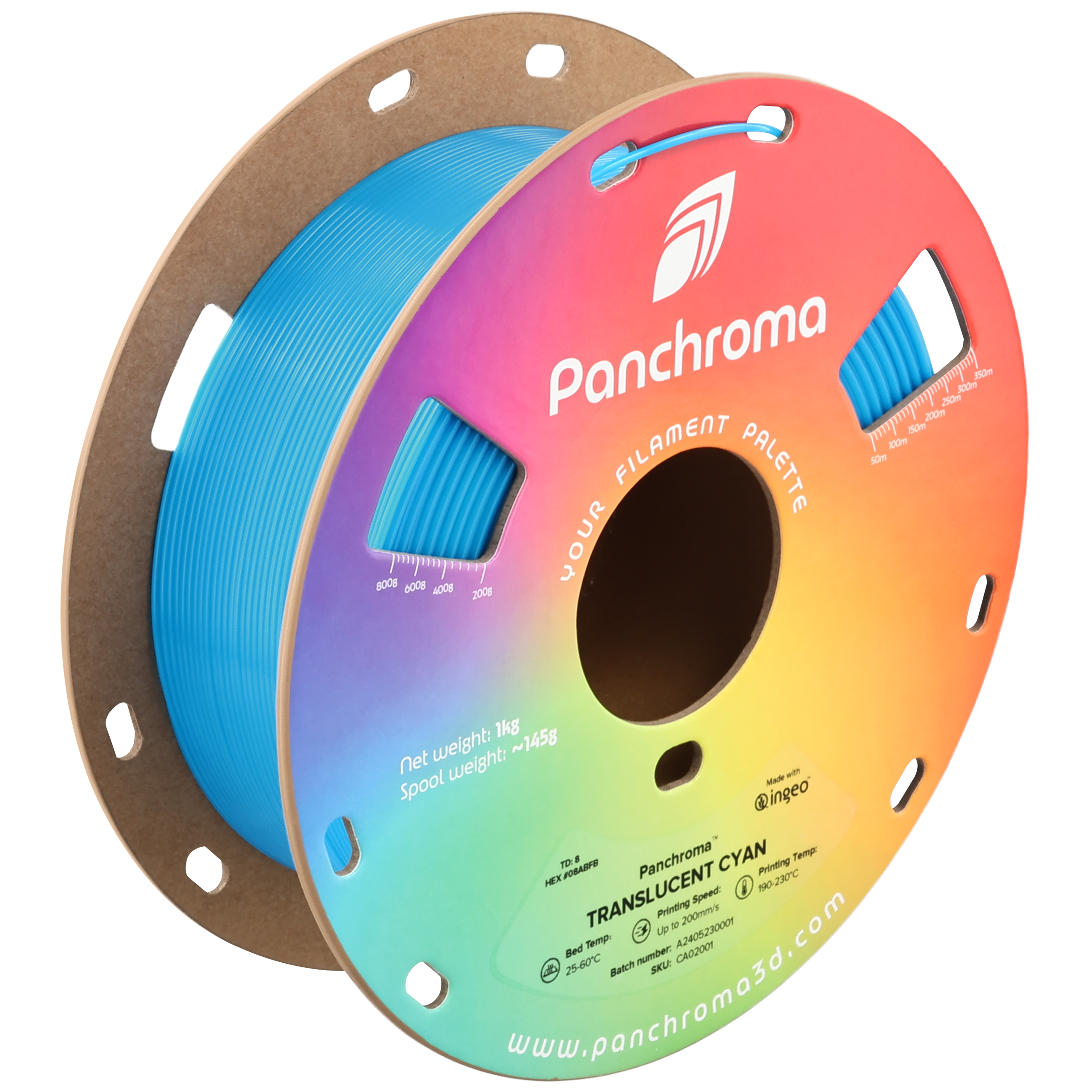 Panchroma™ Translucent 1kg - Translucent Cyan