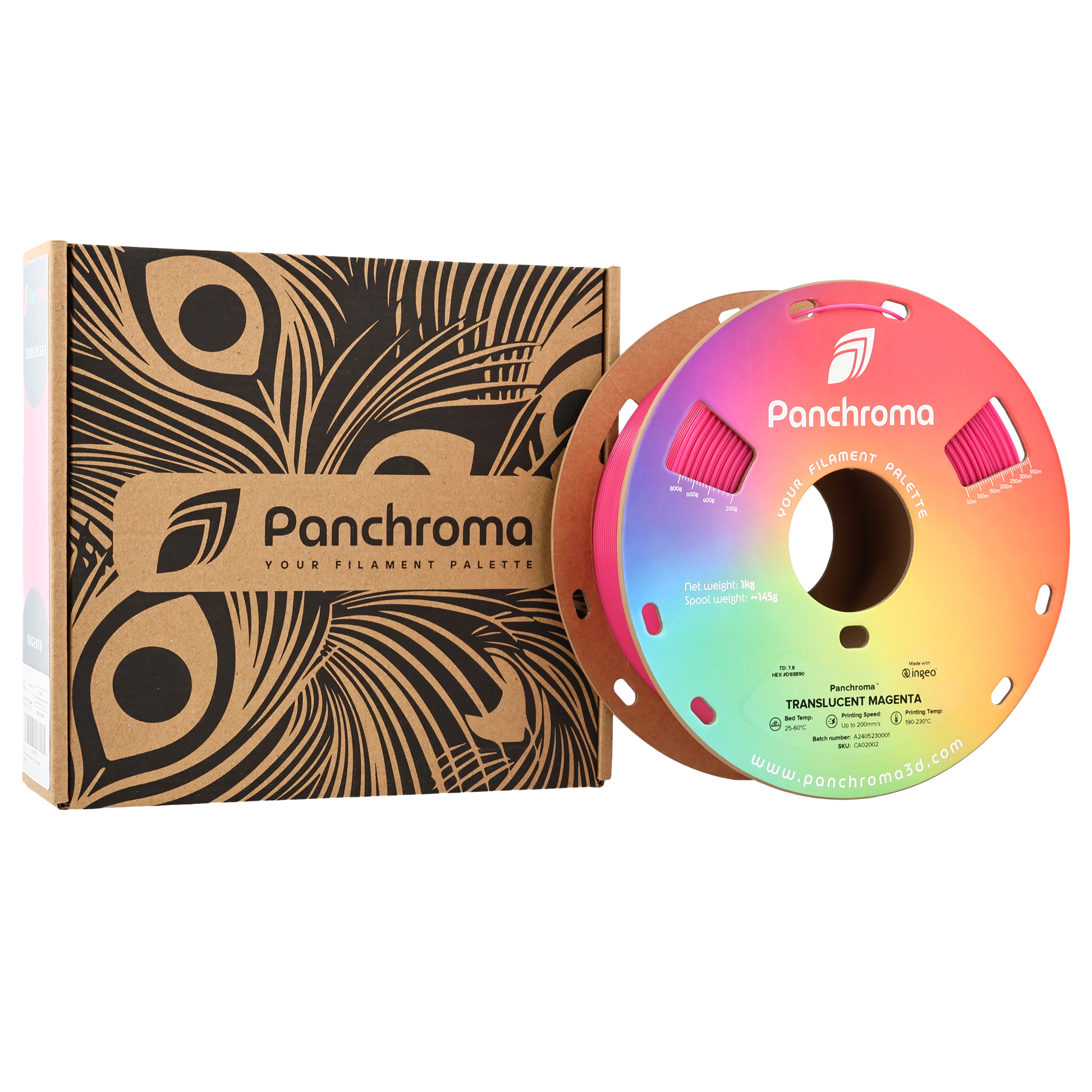 Panchroma Translucent 1kg - Translucent Magenta Filament - view 5