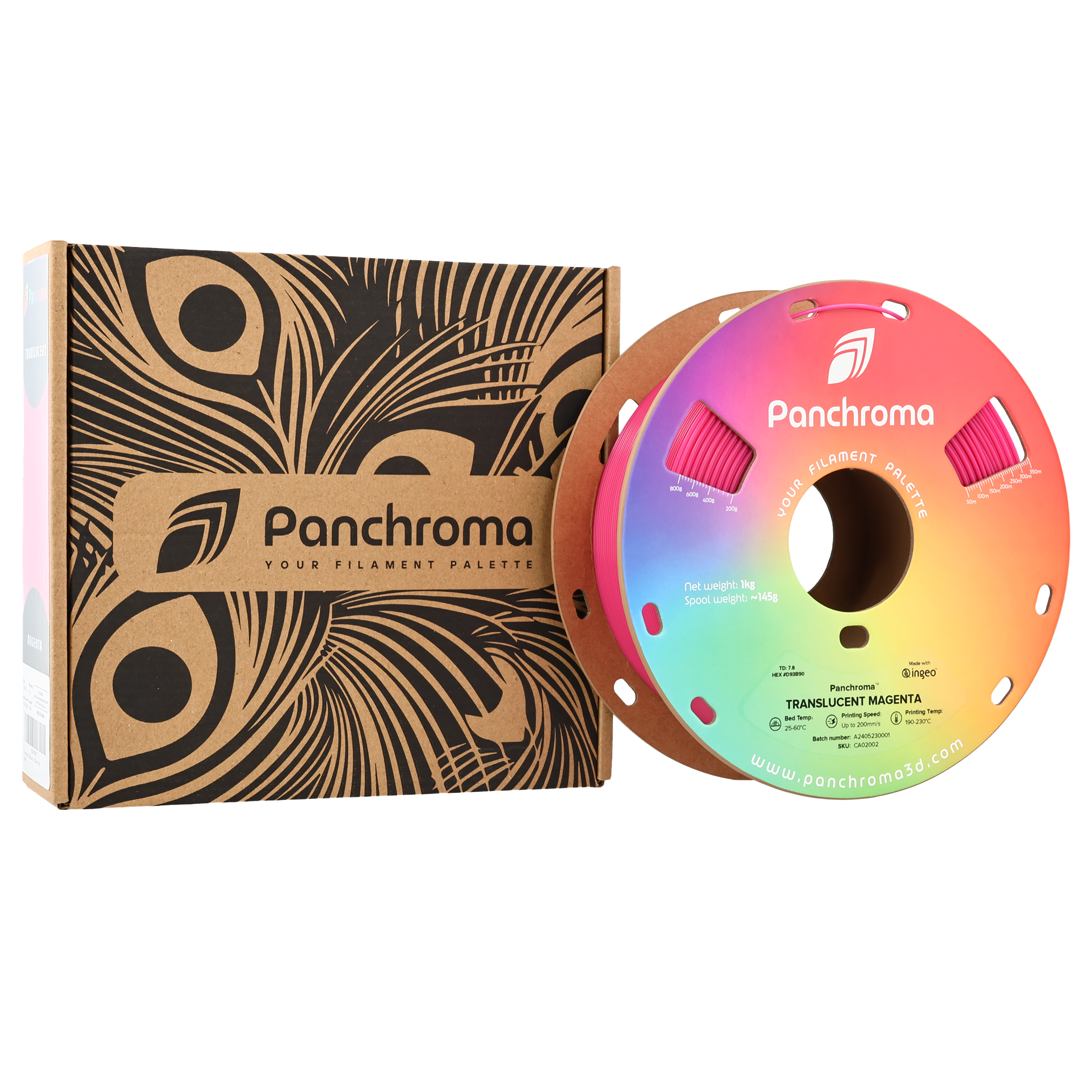 Panchroma Translucent 1kg - Translucent Magenta Filament - view 5