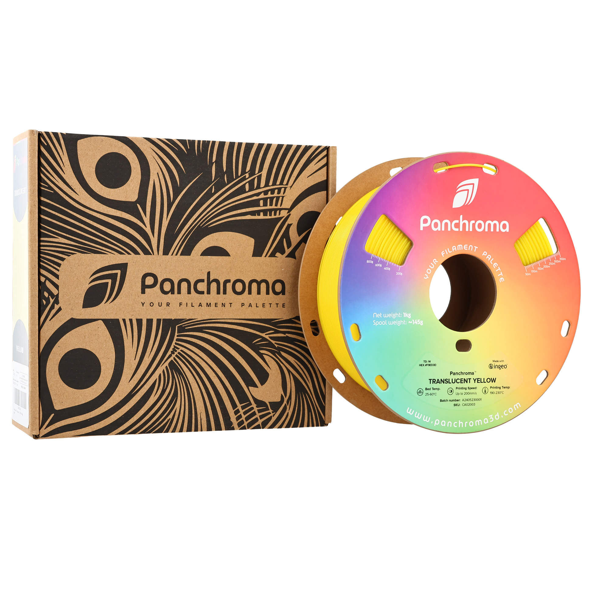 Panchroma Translucent 1kg - Translucent Yellow Filament - view 6