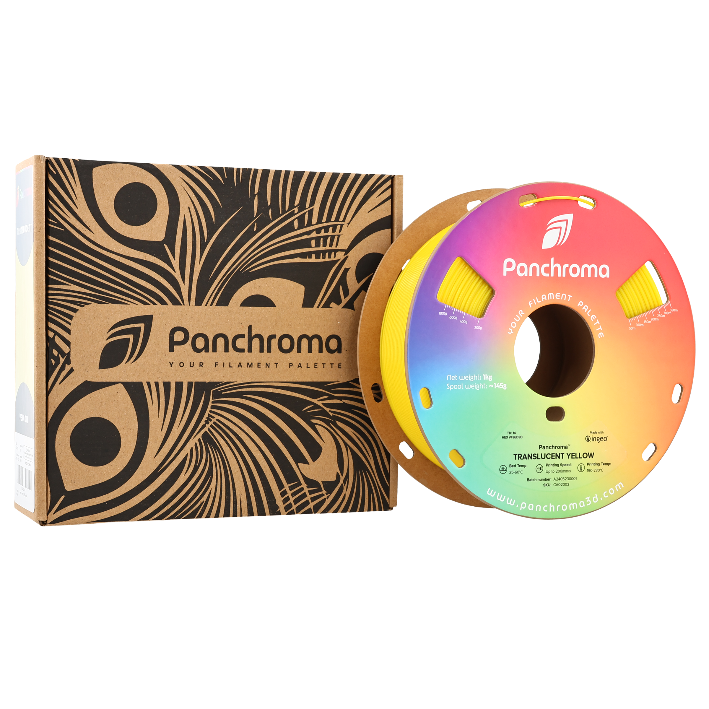 Panchroma Translucent 1kg - Translucent Yellow Filament - view 6