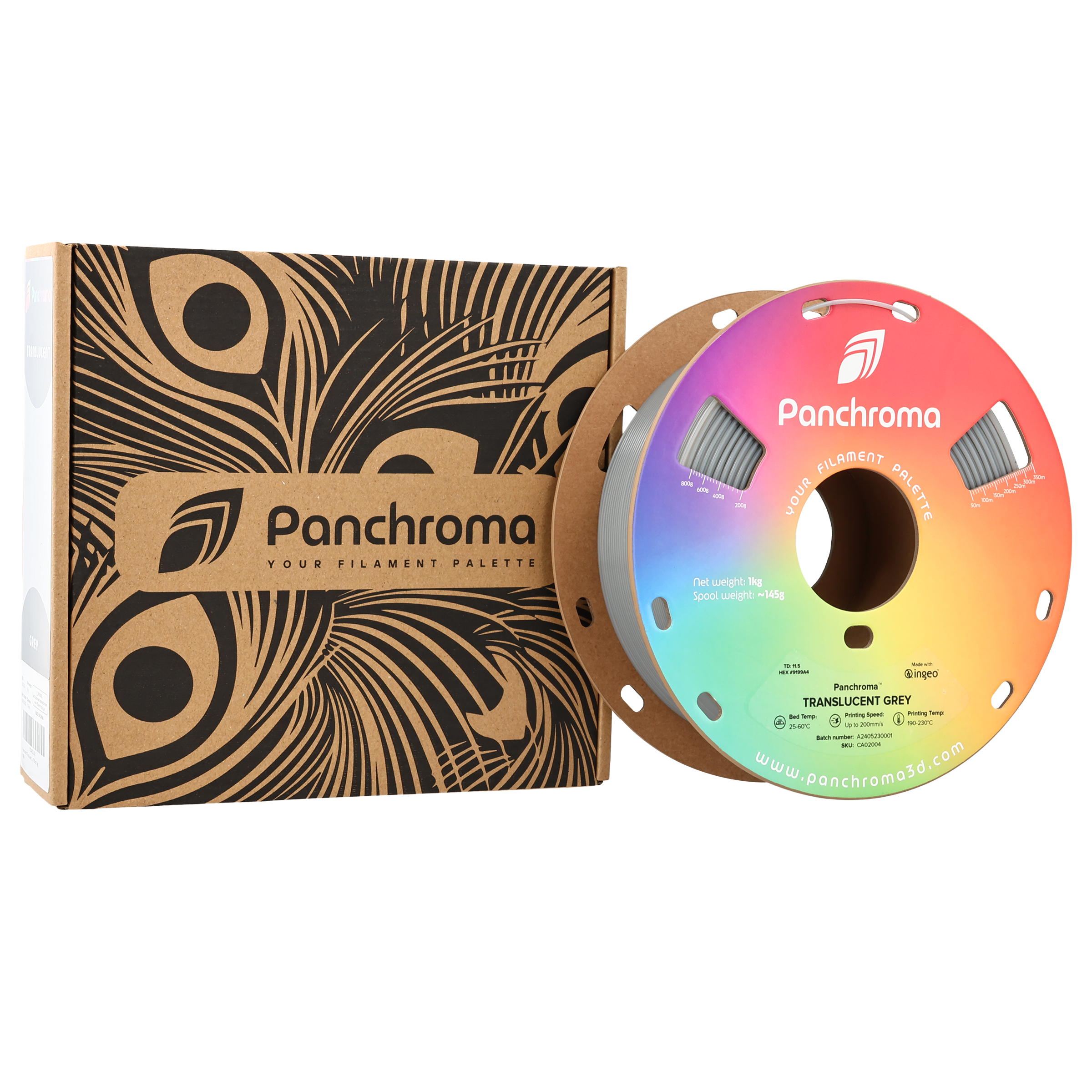Panchroma Translucent 1kg - Translucent Grey Filament - view 9
