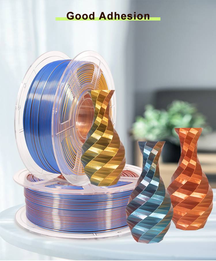 iSANMATE Silk [Copper-Blue-Gold] Pla Tri Colour 1.75mm Filament 1kg roll - view 8