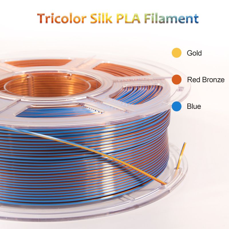 iSANMATE Silk [Copper-Blue-Gold] Pla Tri Colour 1.75mm Filament 1kg roll - view 2