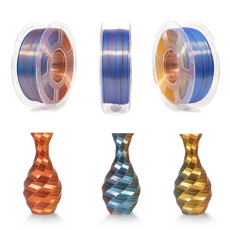 iSANMATE Silk [Copper-Blue-Gold] Pla Tri Colour 1.75mm Filament 1kg roll - view 5