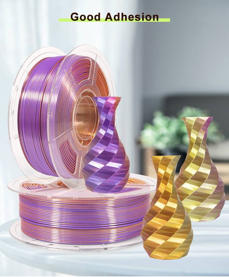 iSANMATE Silk [Gold-Purple-Copper] Pla Tri Colour 1.75mm Filament 1kg roll