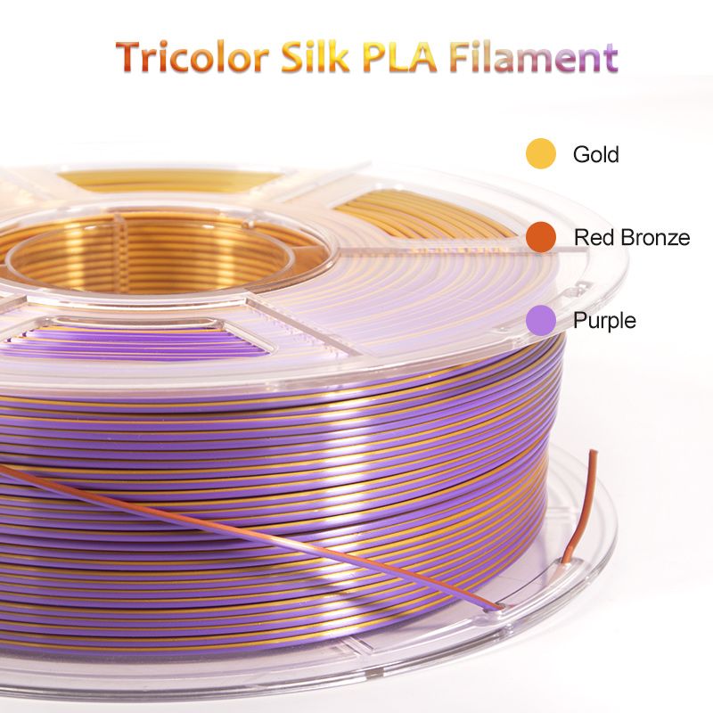 iSANMATE Silk [Gold-Purple-Copper] Pla Tri Colour 1.75mm Filament 1kg roll