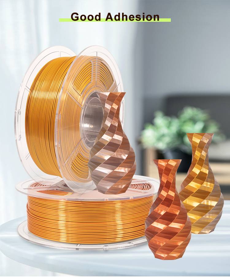 iSANMATE Silk [Gold-Silver-Copper] Pla Tri Colour 1.75mm Filament 1kg roll - view 9