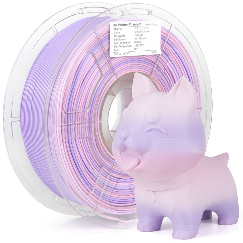 iSANMATE PLA+ [Ice Cream] Matte GRADIENT 1.75mm Filament 1kg roll