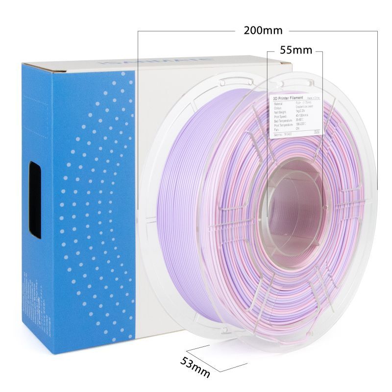 iSANMATE PLA+ [Ice Cream] Matte GRADIENT 1.75mm Filament 1kg roll