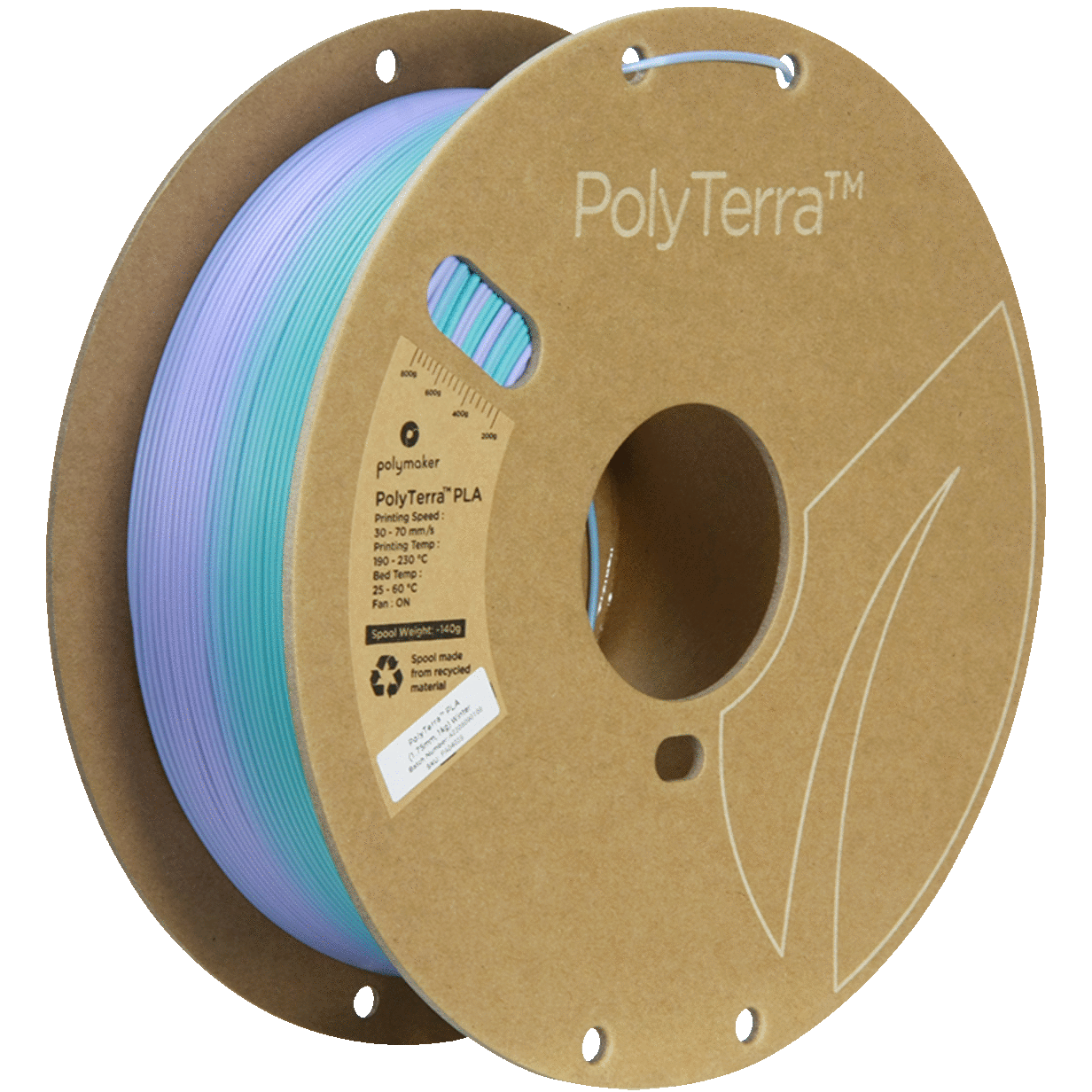 PolyTerra PLA Gradient 1kg- Winter Filament - view 7