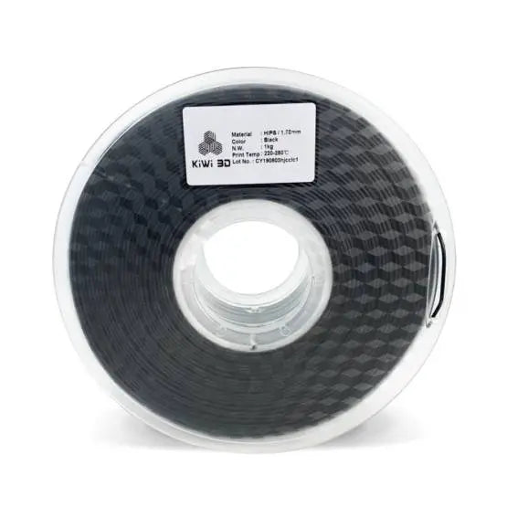 Formtech (Kiwi3d) Black HIPS 3D Printer Filament  1.75mm 1kg Roll