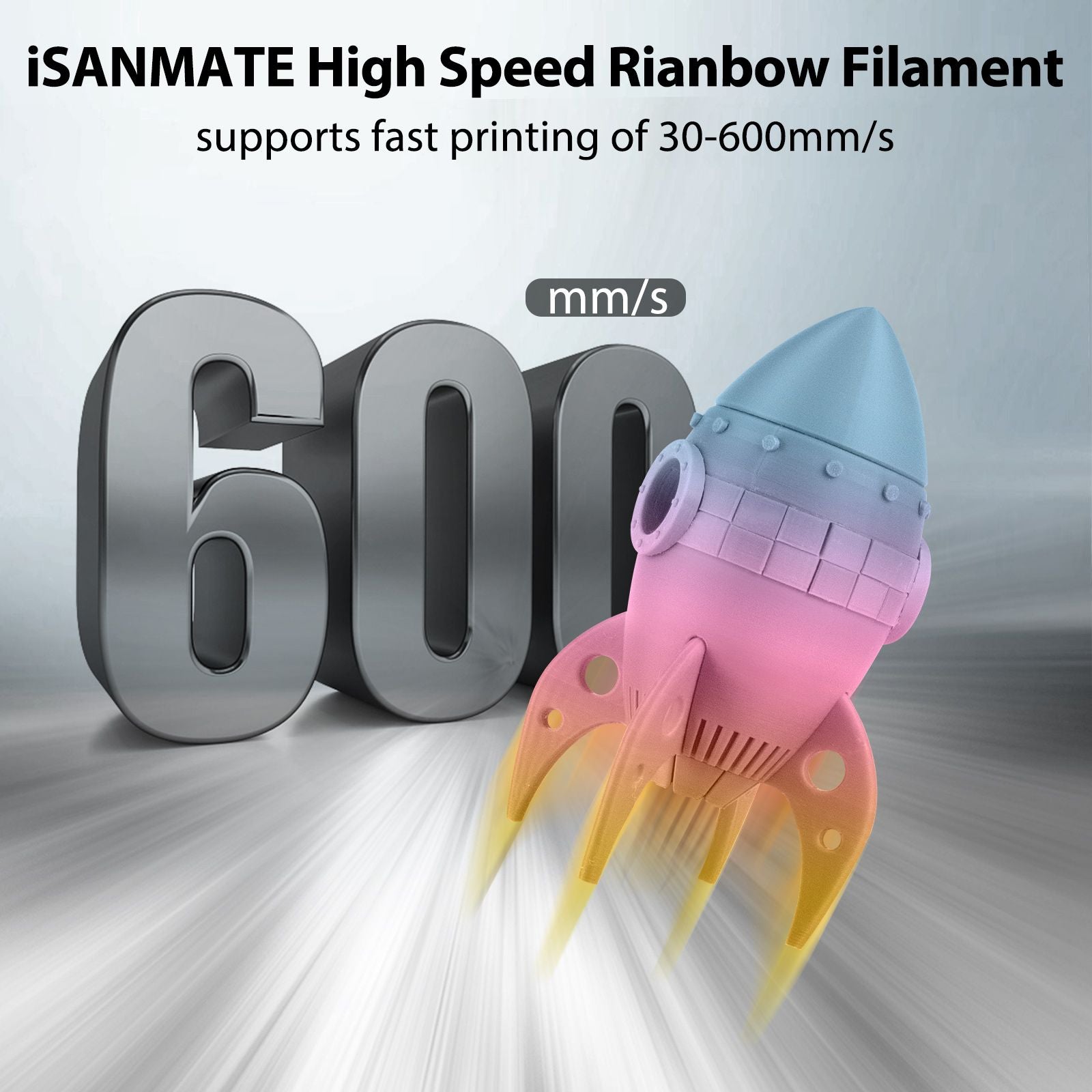 iSANMATE PLA+ HIGH SPEED MATTE RAINBOW [Green Begonia] 1.75mm Filament 1kg roll