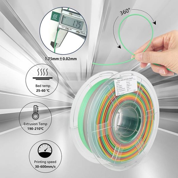 iSANMATE PLA+ HIGH SPEED MATTE RAINBOW 01 [Harvest Glow] 1.75mm Filament 1kg roll