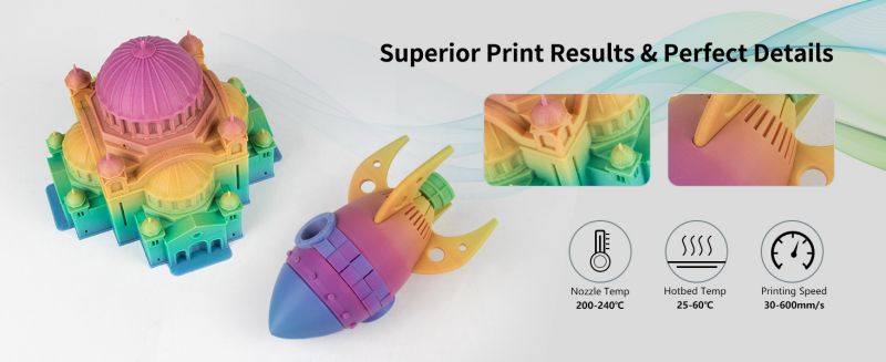 iSANMATE High-Speed PLA 3D Printer Filament Rainbow 02
