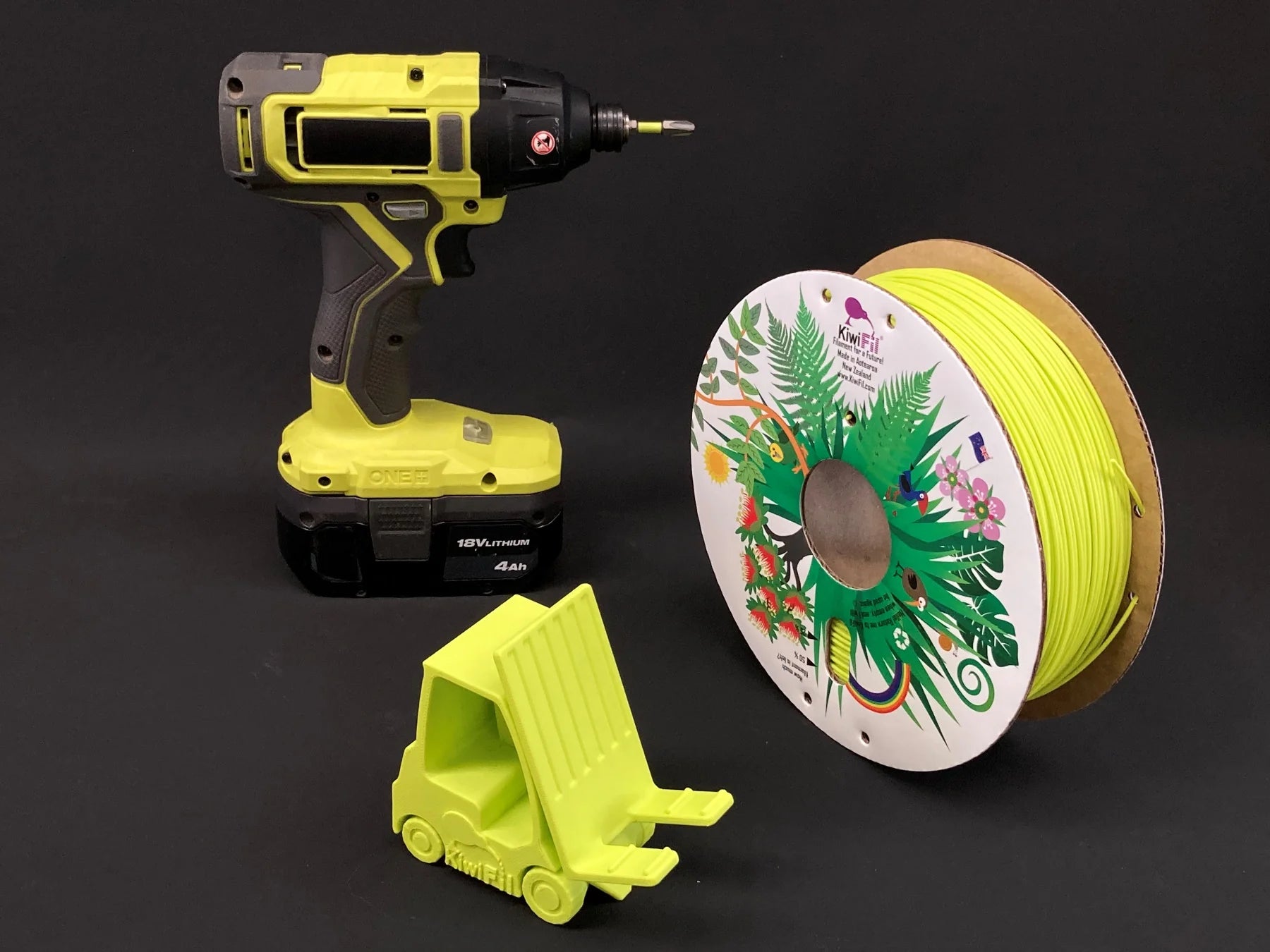 Powertool Green rPLA pro, 100% Recycled, 1.75mm, 1kg Filament