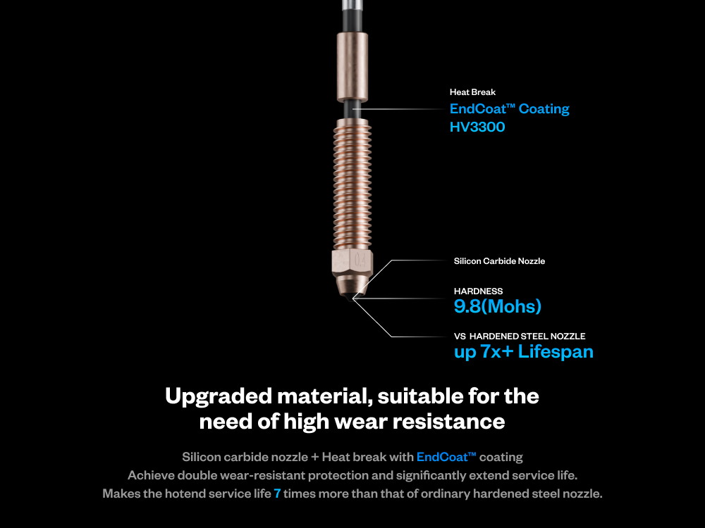Phaetus Silicon carbide K1C (Creality) integrated nozzle Nozzles - view 5