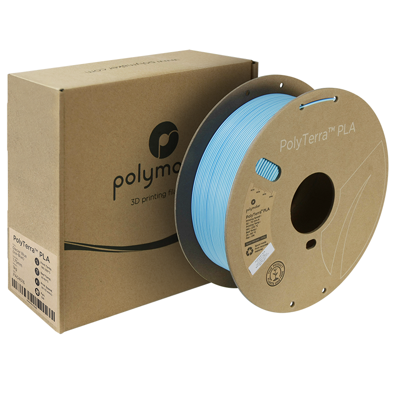 PolyTerra PLA Dual 1kg- Glacier Blue (Ice-Blue) Filament - view 6