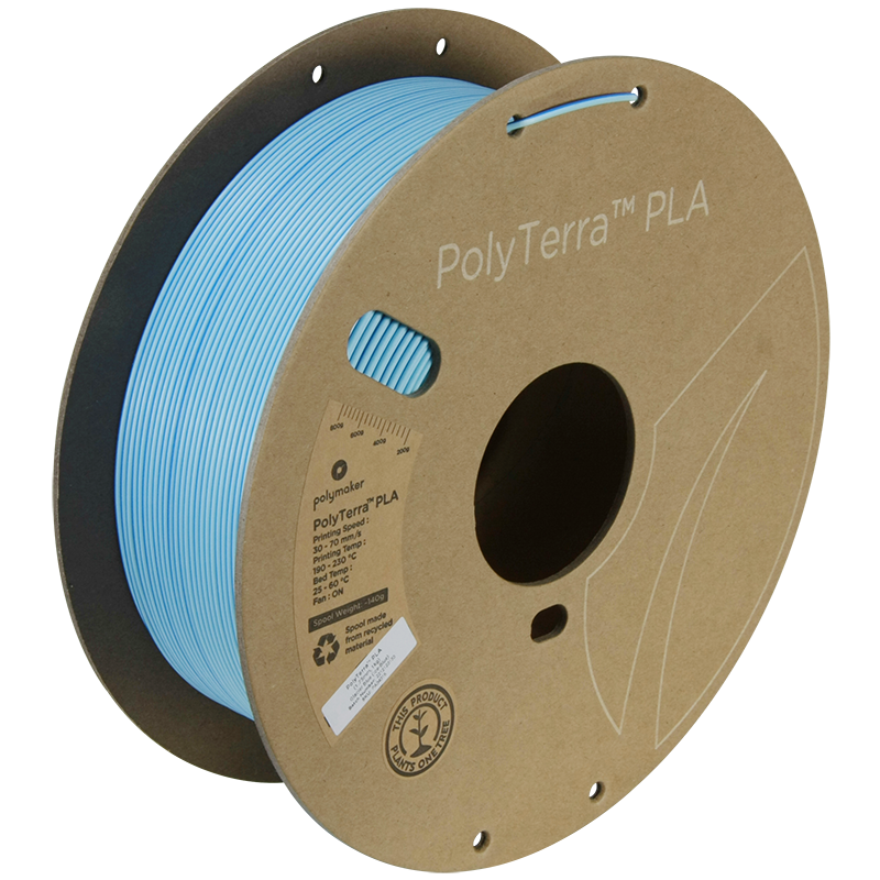 PolyTerra PLA Dual 1kg- Glacier Blue (Ice-Blue) Filament