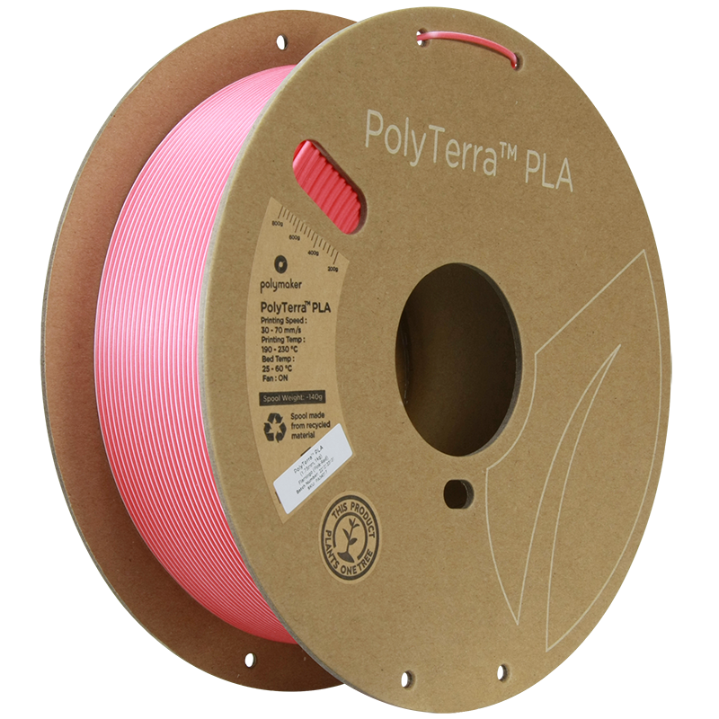 PolyTerra PLA Dual 1kg- Flamingo (Pink-Red) Filament - view 4