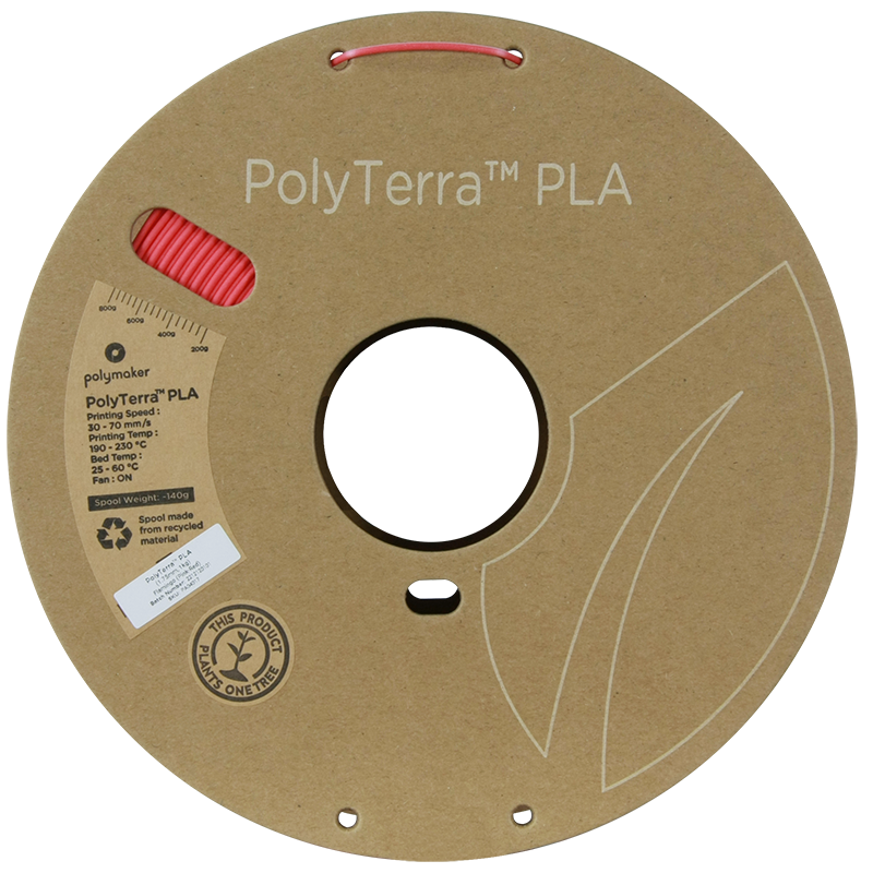 PolyTerra PLA Dual 1kg- Flamingo (Pink-Red) Filament - view 5