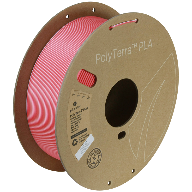 PolyTerra PLA Dual 1kg- Flamingo (Pink-Red) Filament