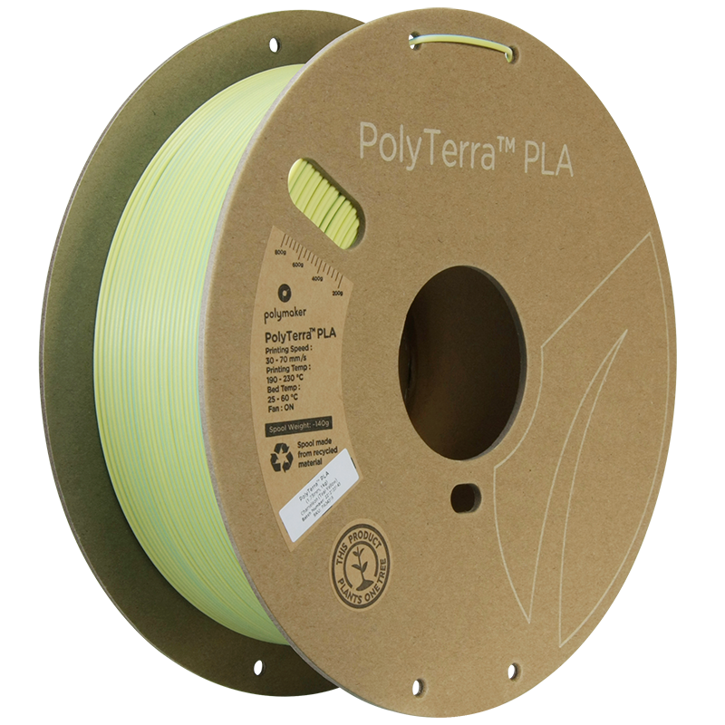 PolyTerra PLA Dual 1kg- Chameleon (Teal-Yellow) Filament - view 4