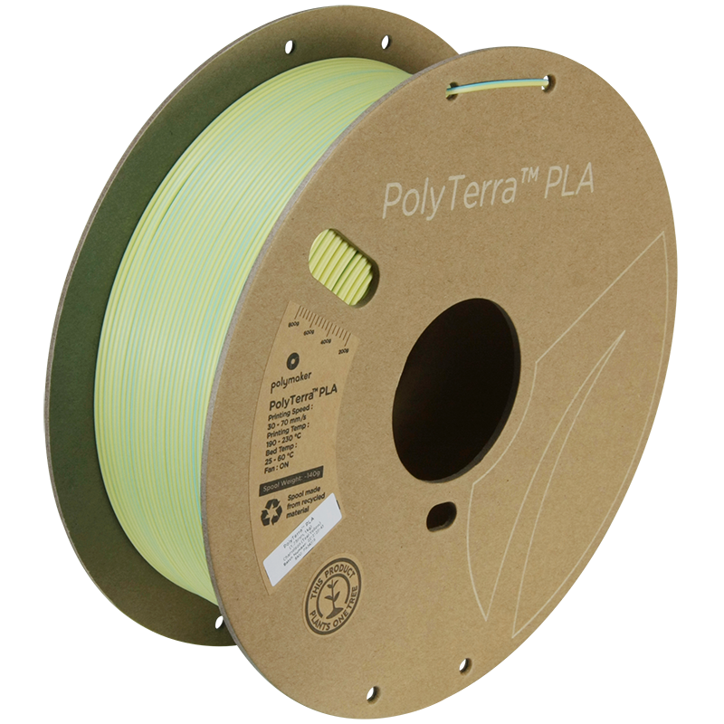 PolyTerra PLA Dual 1kg- Chameleon (Teal-Yellow) Filament