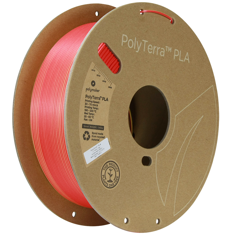 PolyTerra PLA Dual 1kg- Sunrise (Red-Yellow) Filament - view 4