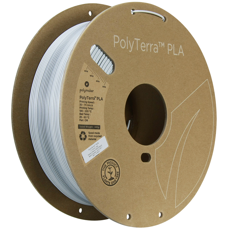 PolyTerra PLA Dual 1kg- Shadow Black (White-Black) Filament - view 4