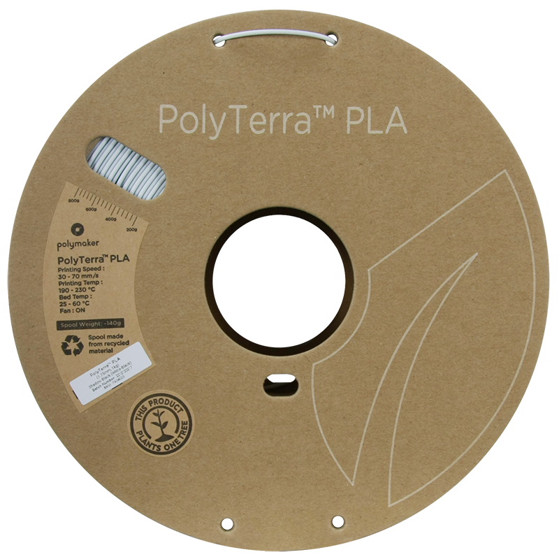 PolyTerra PLA Dual 1kg- Shadow Black (White-Black) Filament - view 5