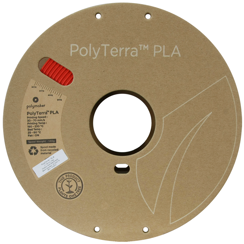 PolyTerra PLA Dual 1kg- Shadow Red (Black-Red) Filament - view 5