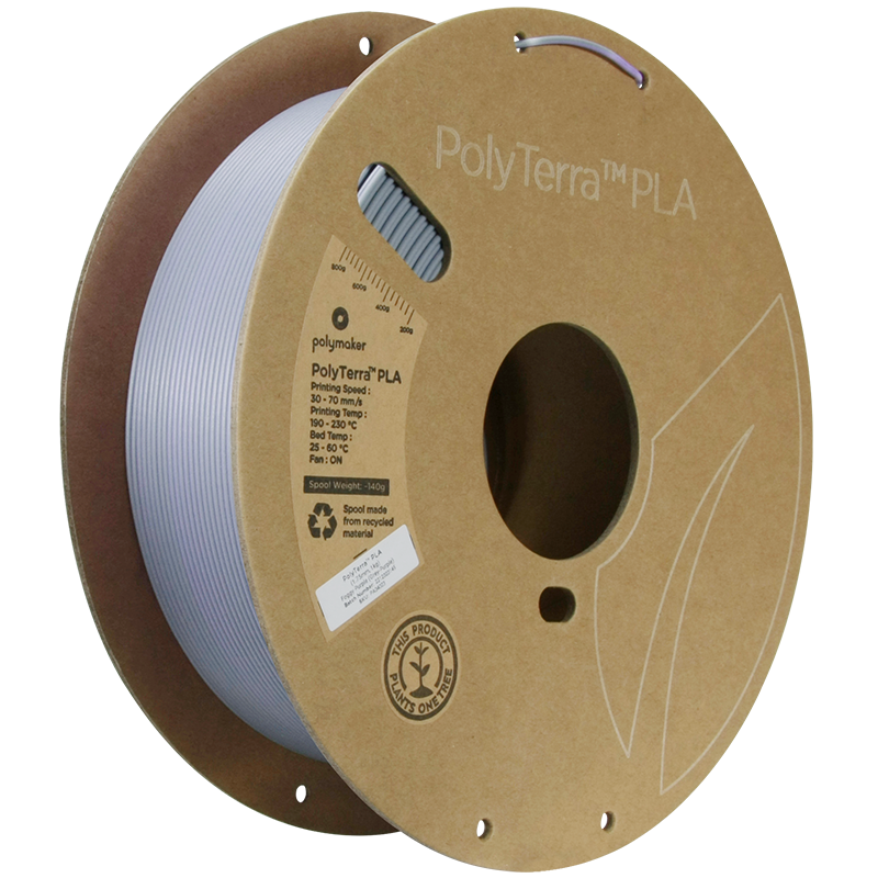 PolyTerra PLA Dual 1kg- Foggy Purple (Grey-Purple) Filament - view 4