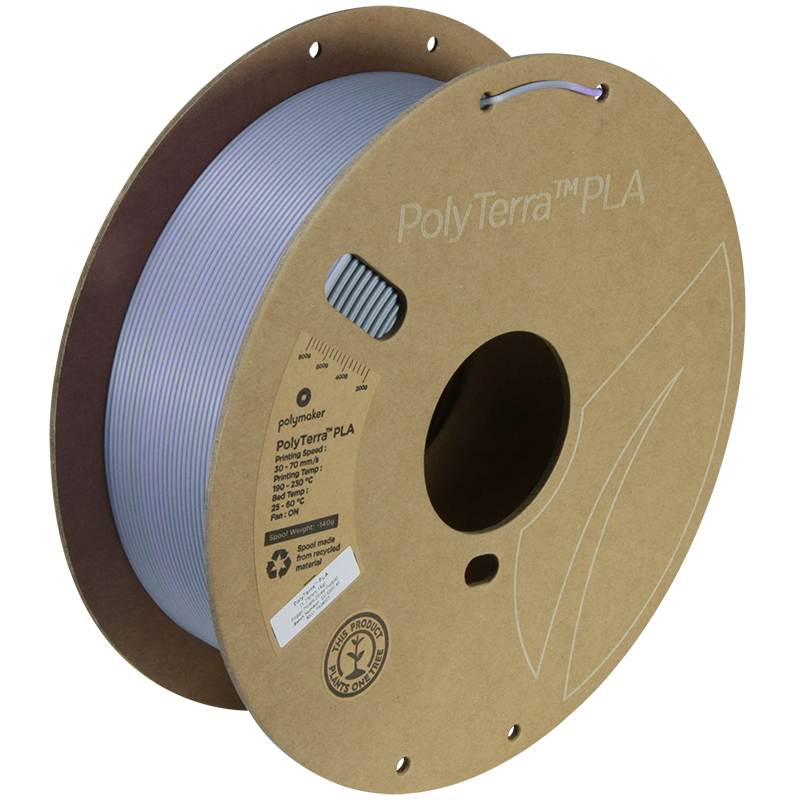 PolyTerra PLA Dual 1kg- Foggy Purple (Grey-Purple) Filament