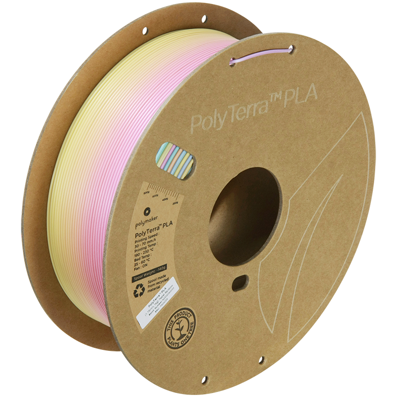 PolyTerra PLA Gradient 1kg- Pastel Rainbow Filament