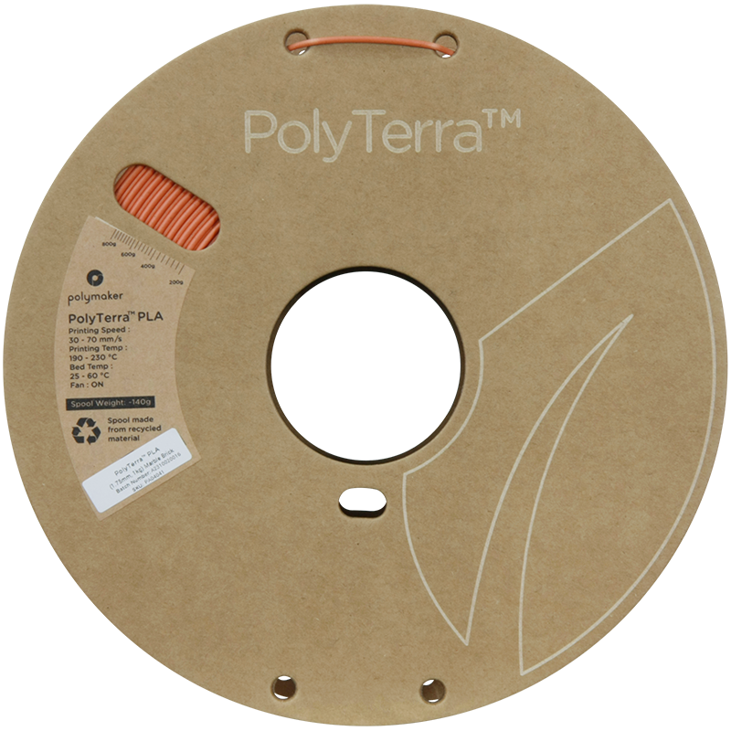 PolyTerra PLA Marble 1kg- Brick Filament - view 5