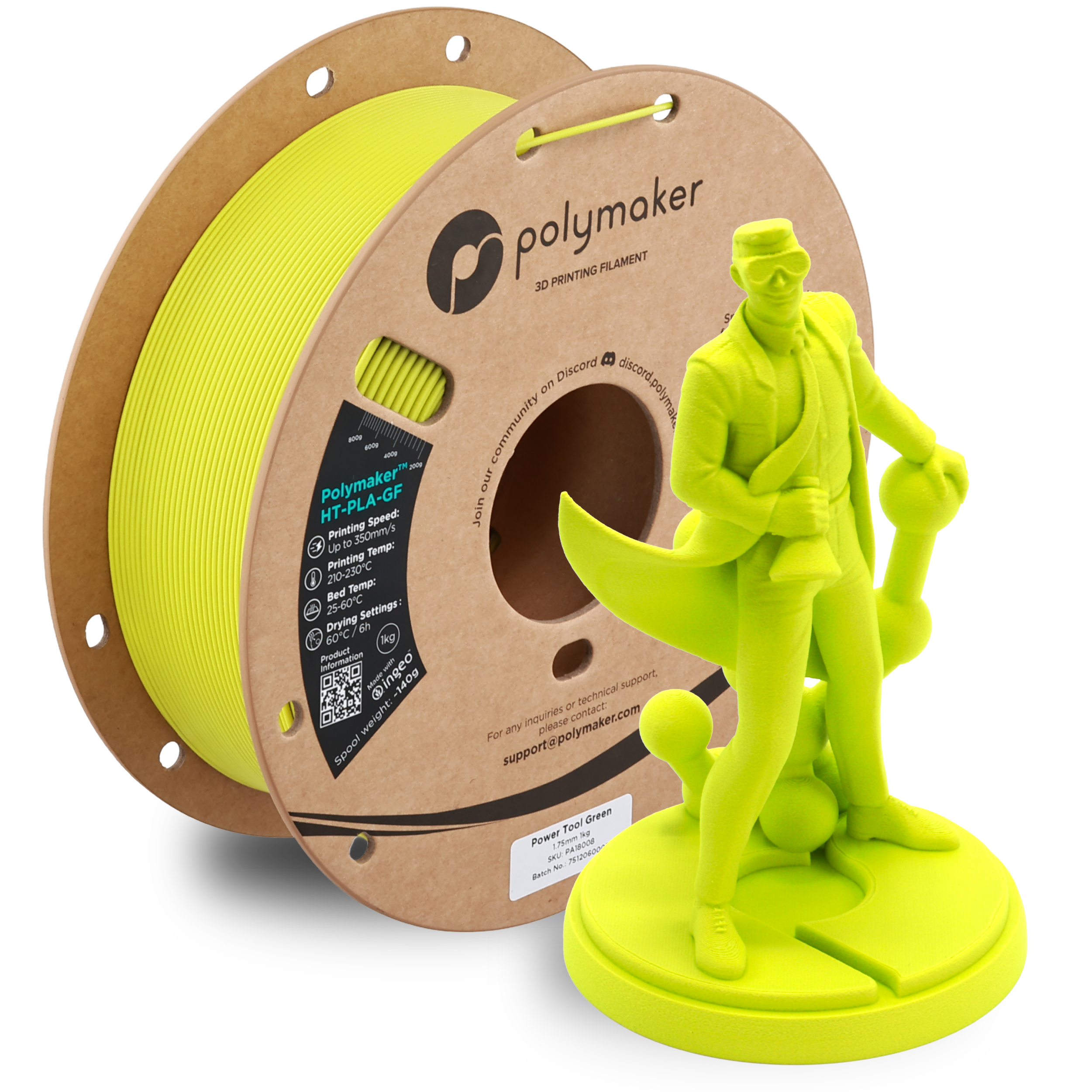Polymaker High Temp HT-PLA-Glass Fiber 1kg Rolls