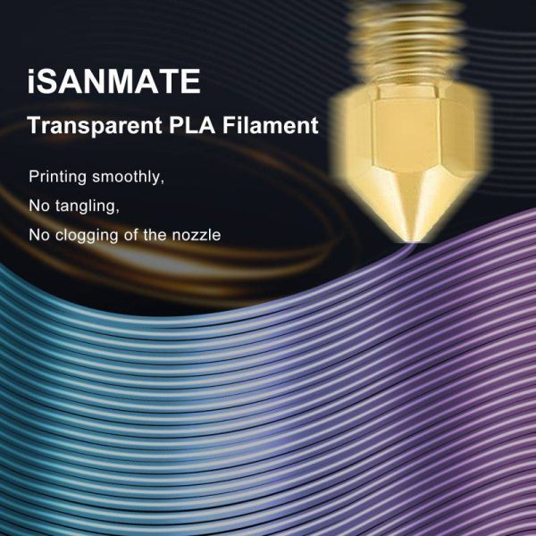 iSANMATE PLA+ CLEAR/TRANSPARENT RAINBOW 1.75mm Filament