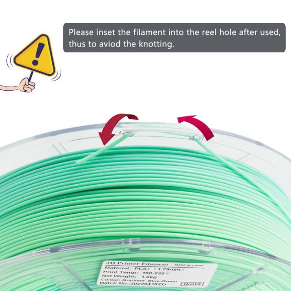 iSANMATE PLA+ [BLUE-GREEN] MATTE GRADIENT 1.75mm Filament 1kg roll