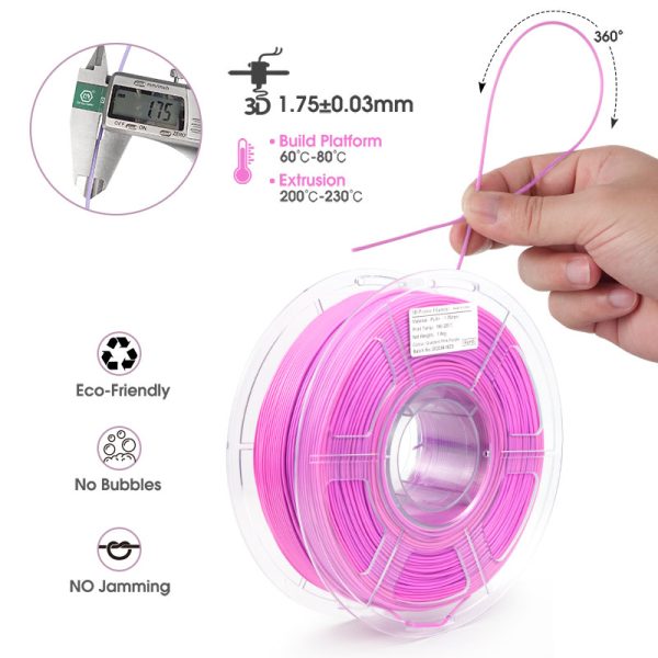 iSANMATE PLA+ [PINK-PURPLE] Matte GRADIENT 1.75mm Filament 1kg roll