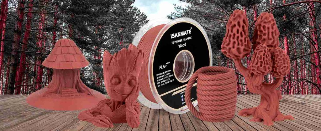 iSANMATE PLA+ ROSE RED WOOD 1.75mm Filament