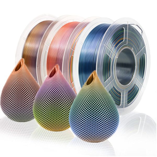 iSANMATE  Silk Rainbow Pla Multi colour 01 1.75mm Filament 1kg roll